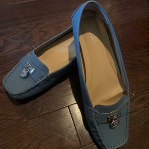 Blue loafers